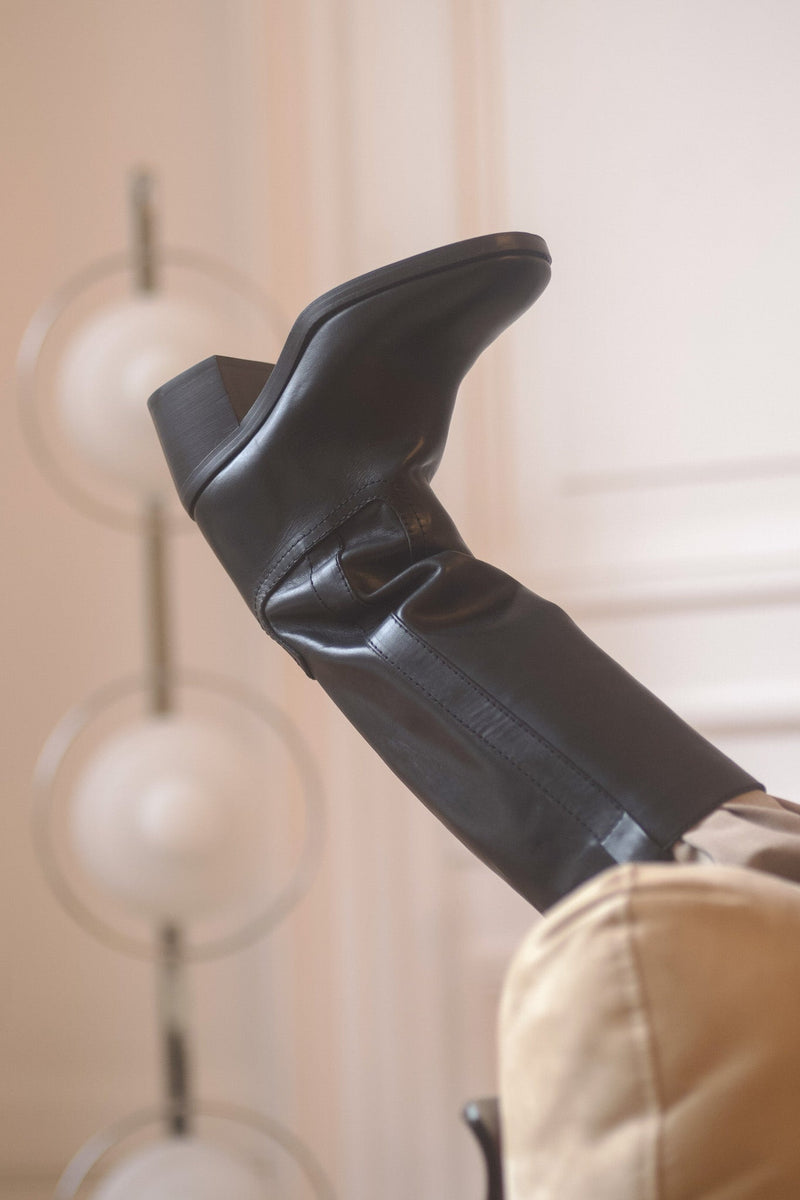 Camarguaise - Long Boots - Liscio Black