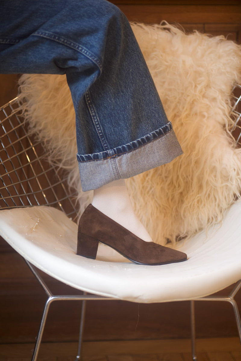 Pavlova Pump Velours Oscuro Cigar