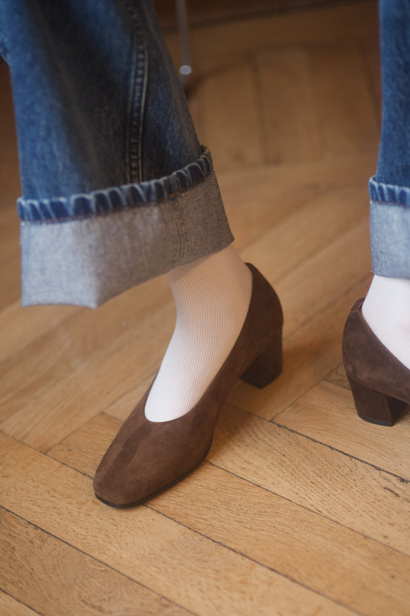 Pavlova Pump Velours Oscuro Cigar