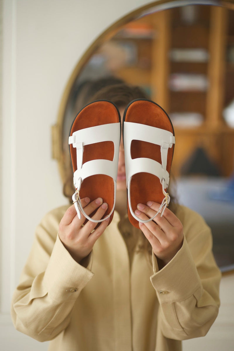 Daddy Sandals Ola White