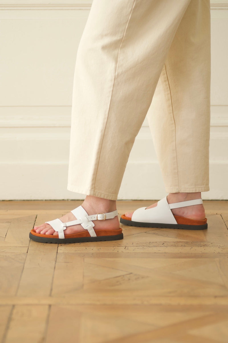 Daddy Sandals Ola White