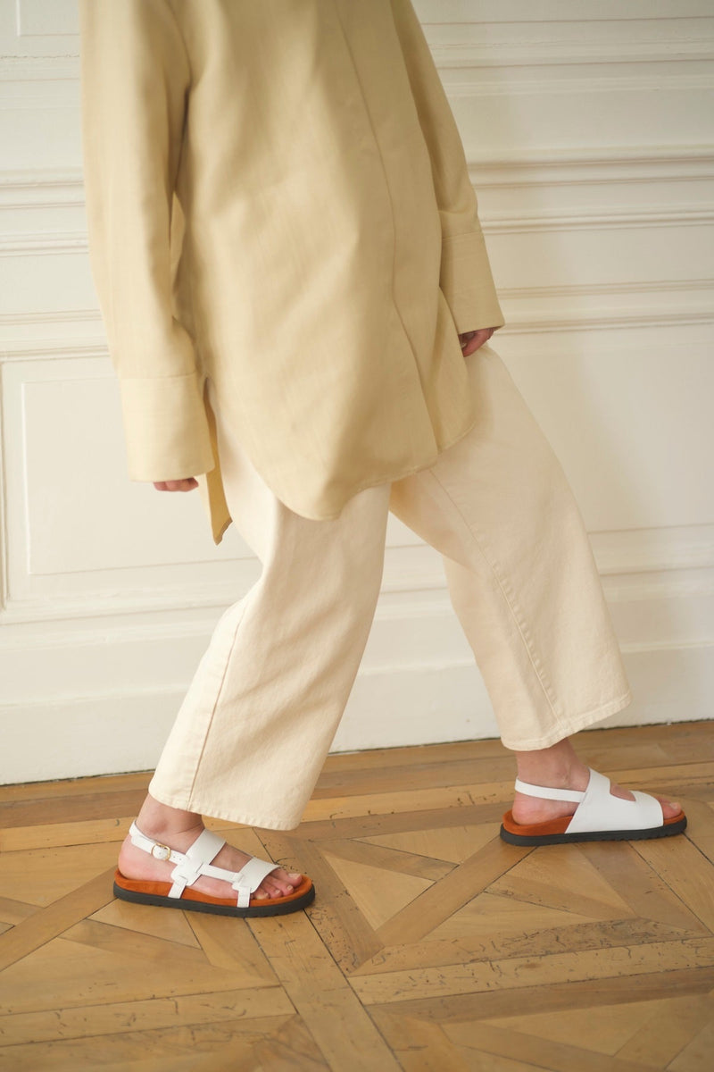 Daddy Sandals Ola White