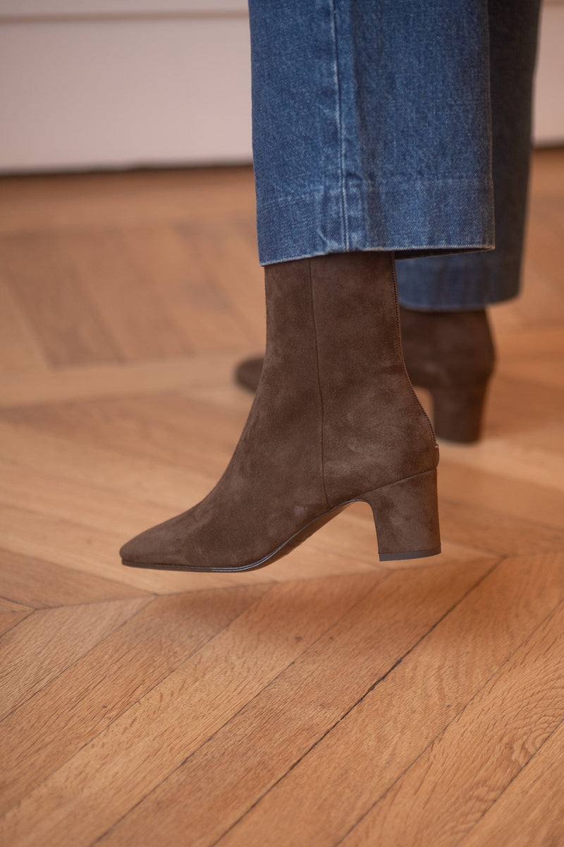 Pré Vente - Anita Boots Velours Oscuro Cigar