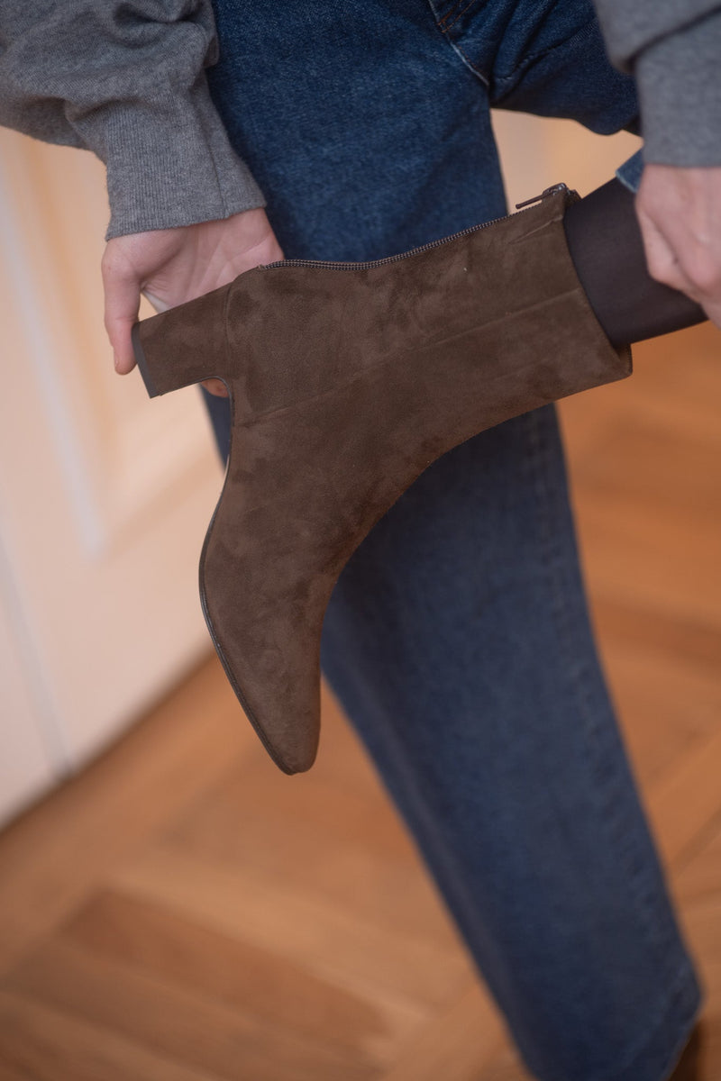 Pré Vente - Anita Boots Velours Oscuro Cigar