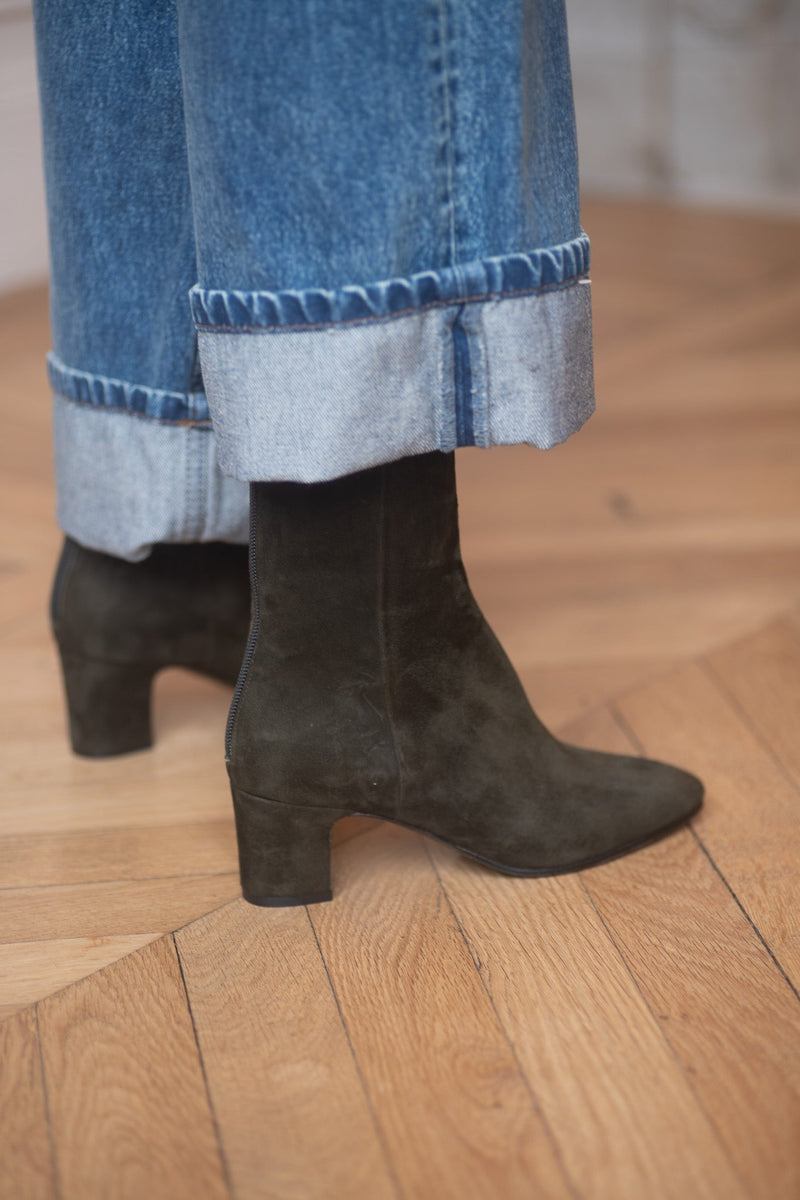 Pré Vente - Anita Boots Velours Testuggine