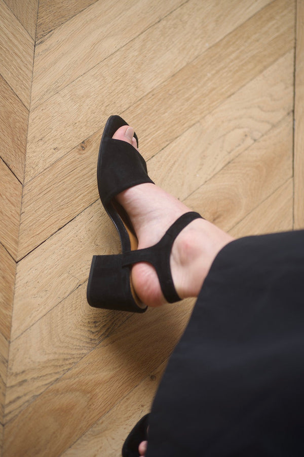 Charlotte Sandals Velours Black