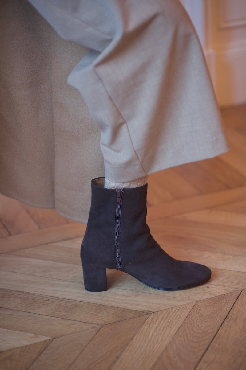 Mimo Boots Velours Poivre Sauvage