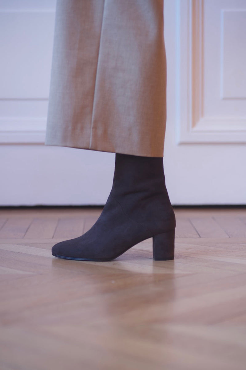 Mimo Boots Velours Poivre Sauvage