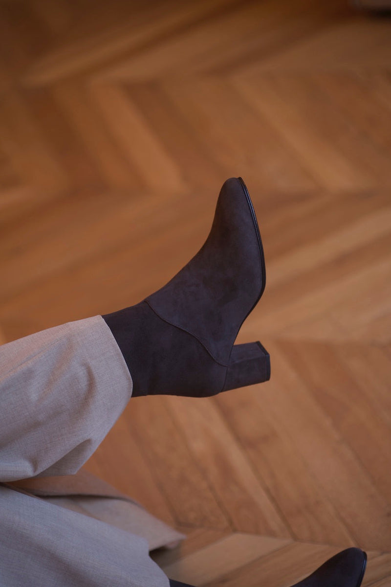 Mimo Boots Velours Poivre Sauvage