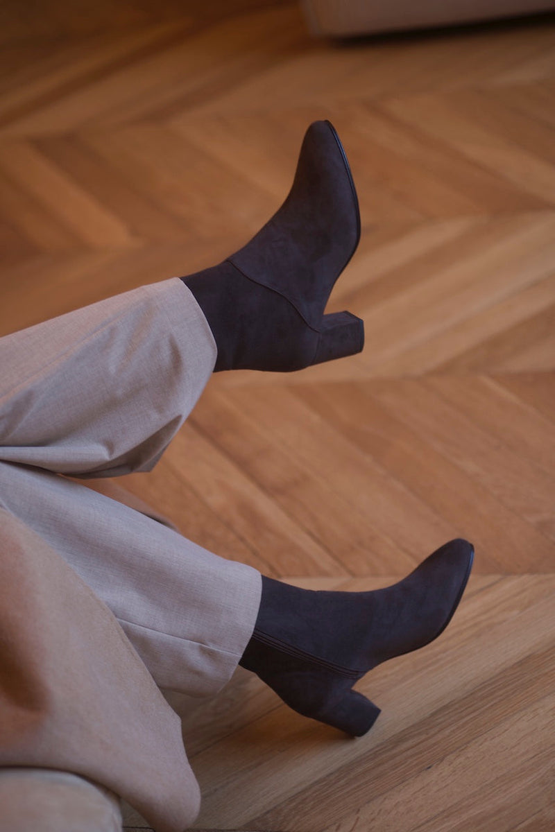 Mimo Boots Velours Poivre Sauvage