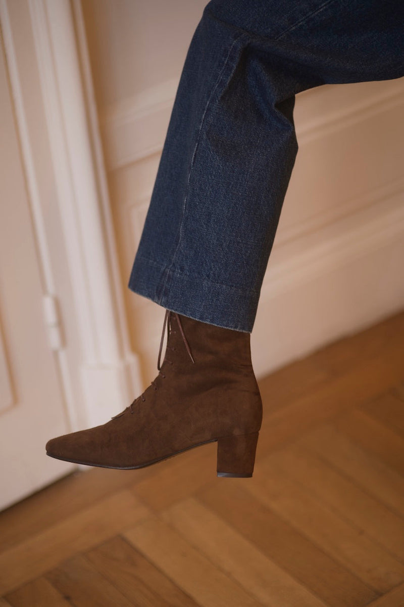 Pavlova Boots Velours Buio