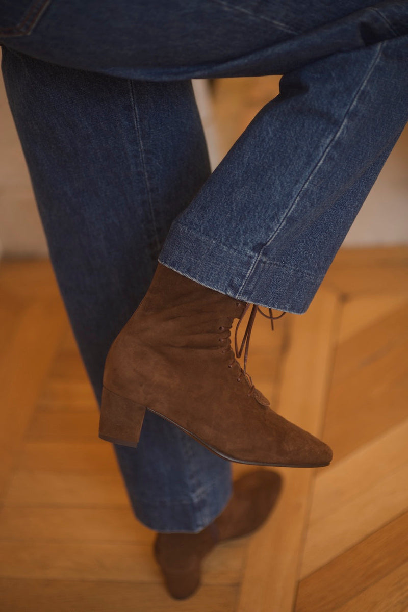 Pavlova Boots Velours Buio