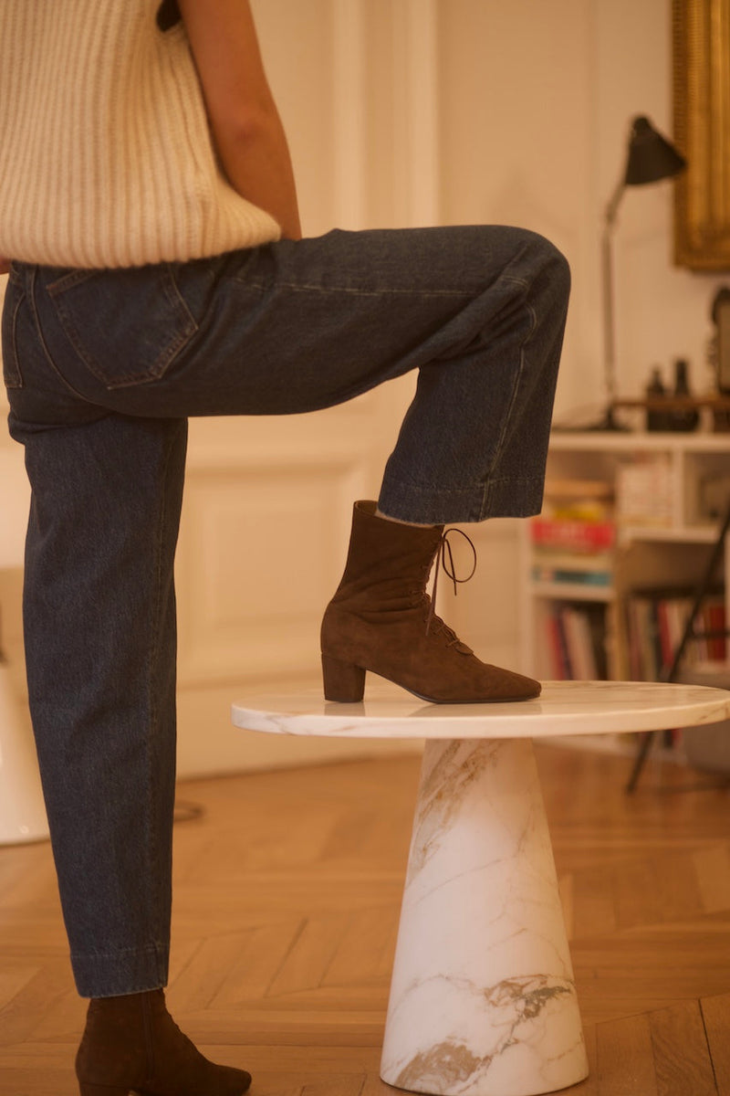 Pavlova Boots Velours Buio