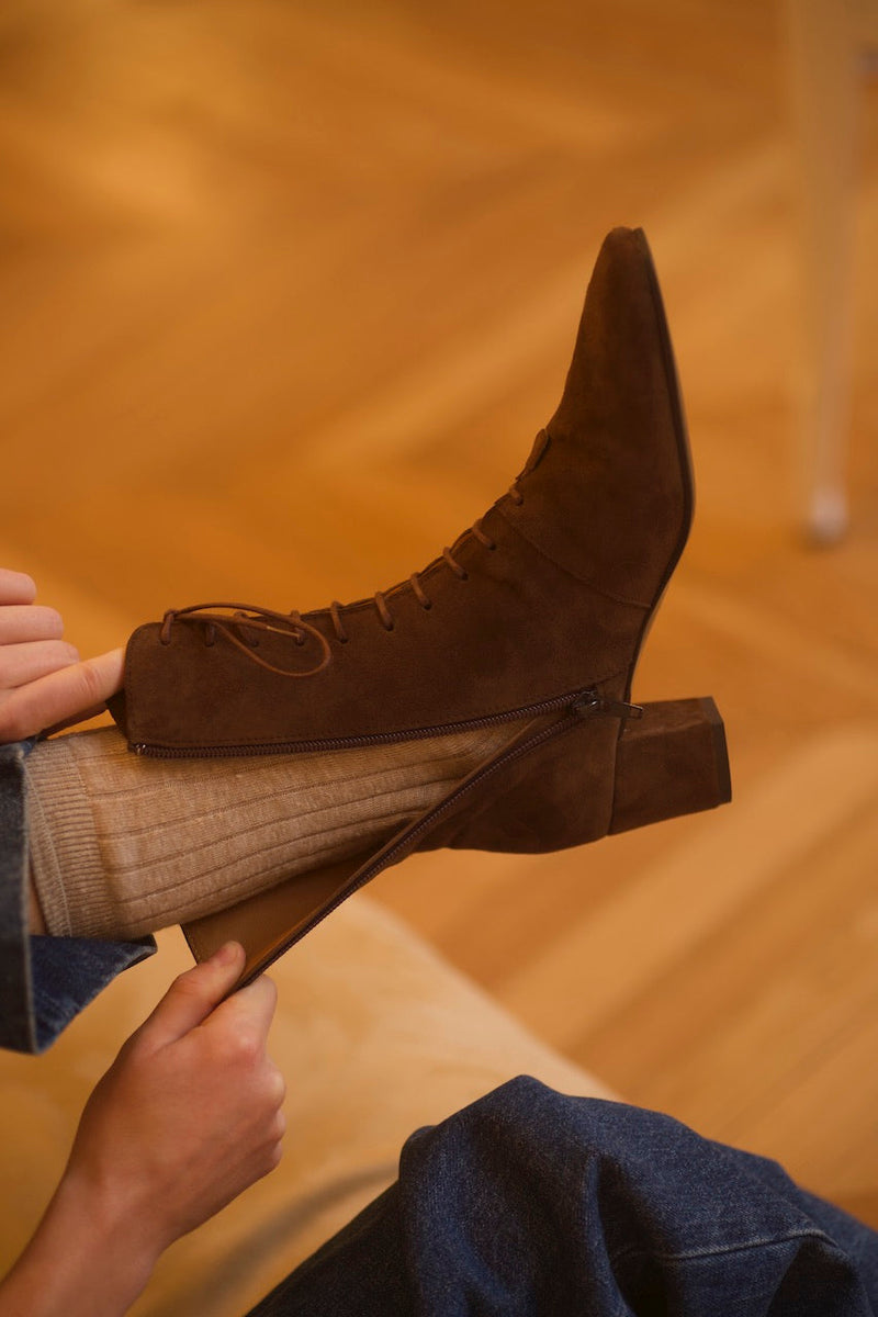 Pavlova Boots Velours Buio