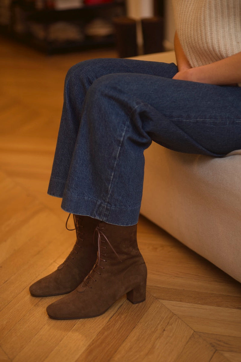 Pavlova Boots Velours Buio