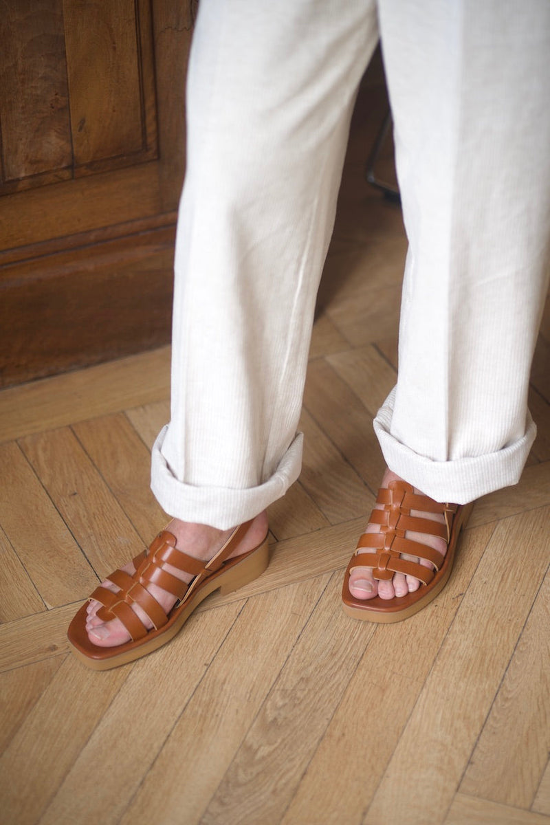 Jérusalem Sandals Liscio Ambra
