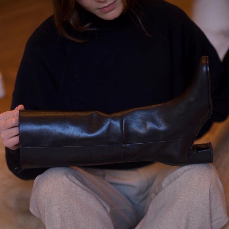 Vénezia Long Boots Calf Black