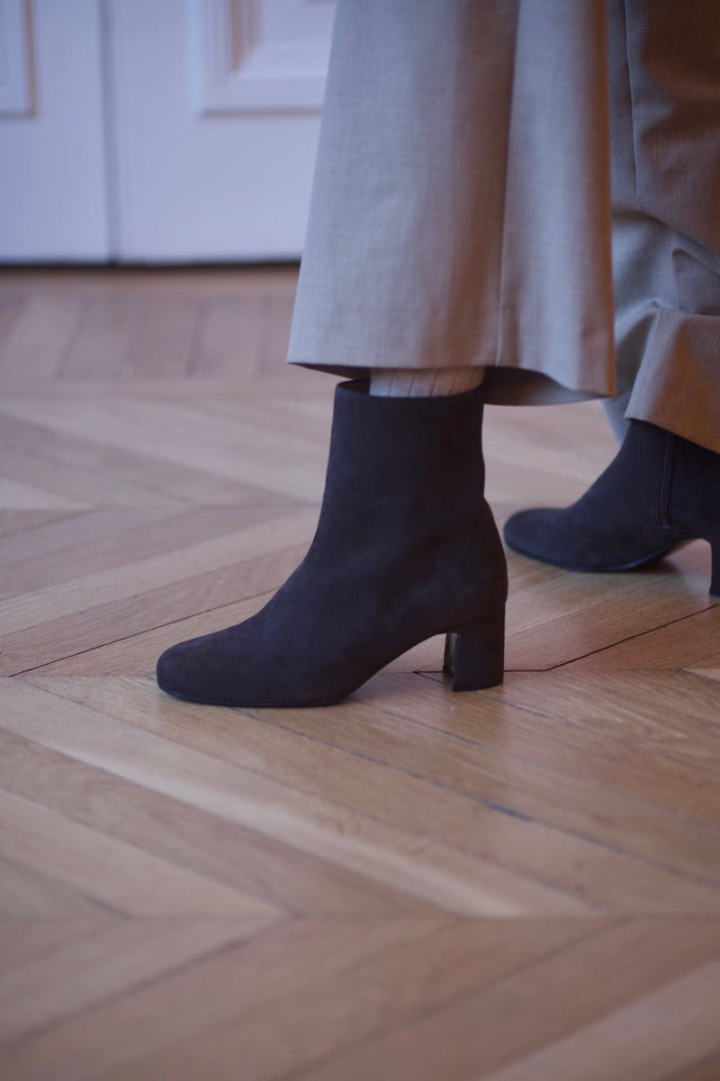 Vénezia Boots Velours Poivre Sauvage