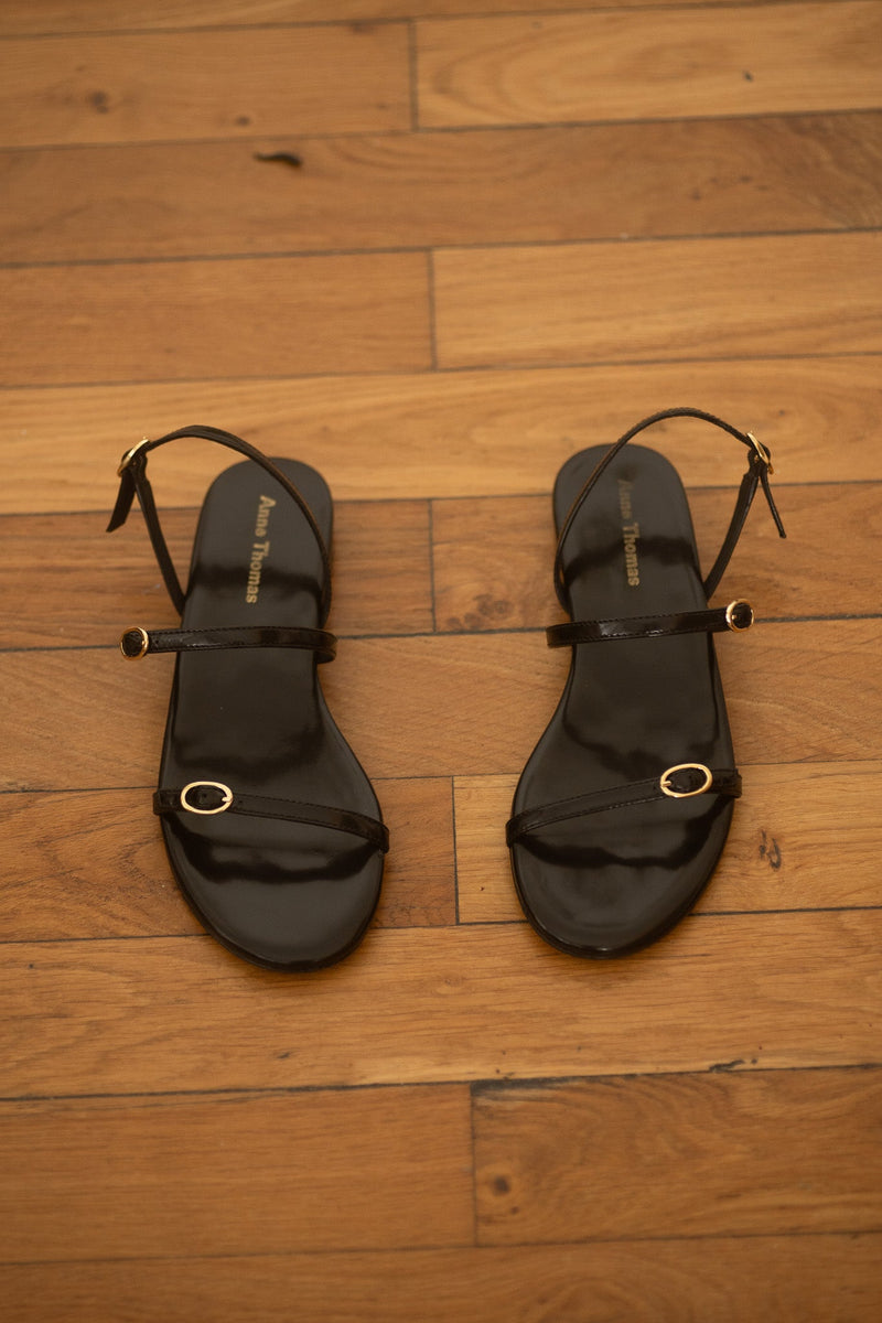 Pré Vente - Daphné Sandals Polido Black
