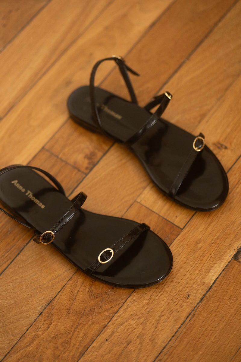 Pré Vente - Daphné Sandals Polido Black