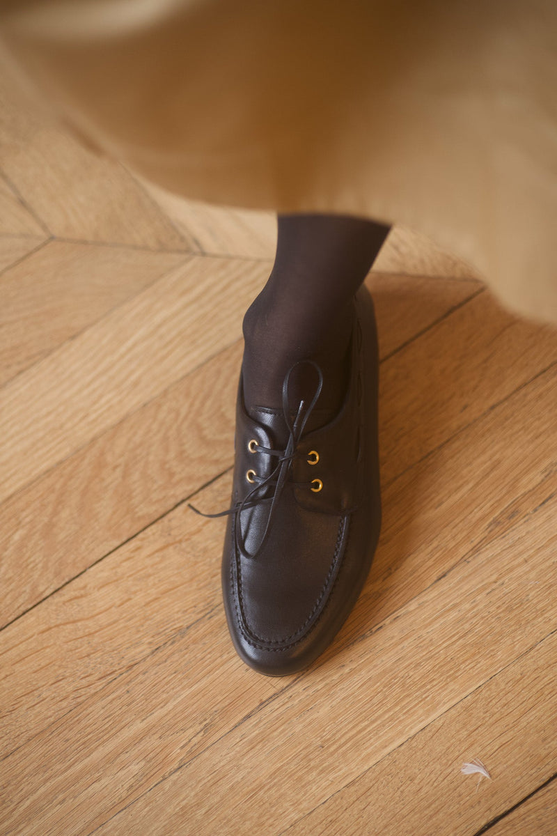 Pré Vente - Portofino Boat Shoes Nappa Black