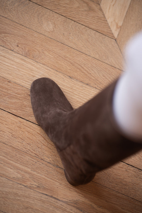 Vénezia Long Boots Velours Oscuro Cigar